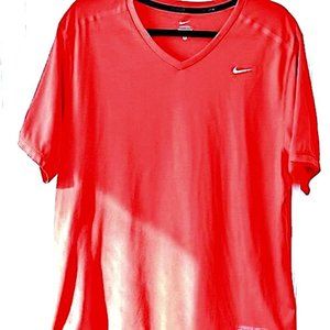 NIKE Dry-Fit Red Short Sleeve Polyester/cotton men's T-shirt XL